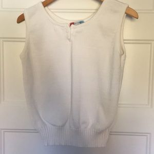 White sweater vest